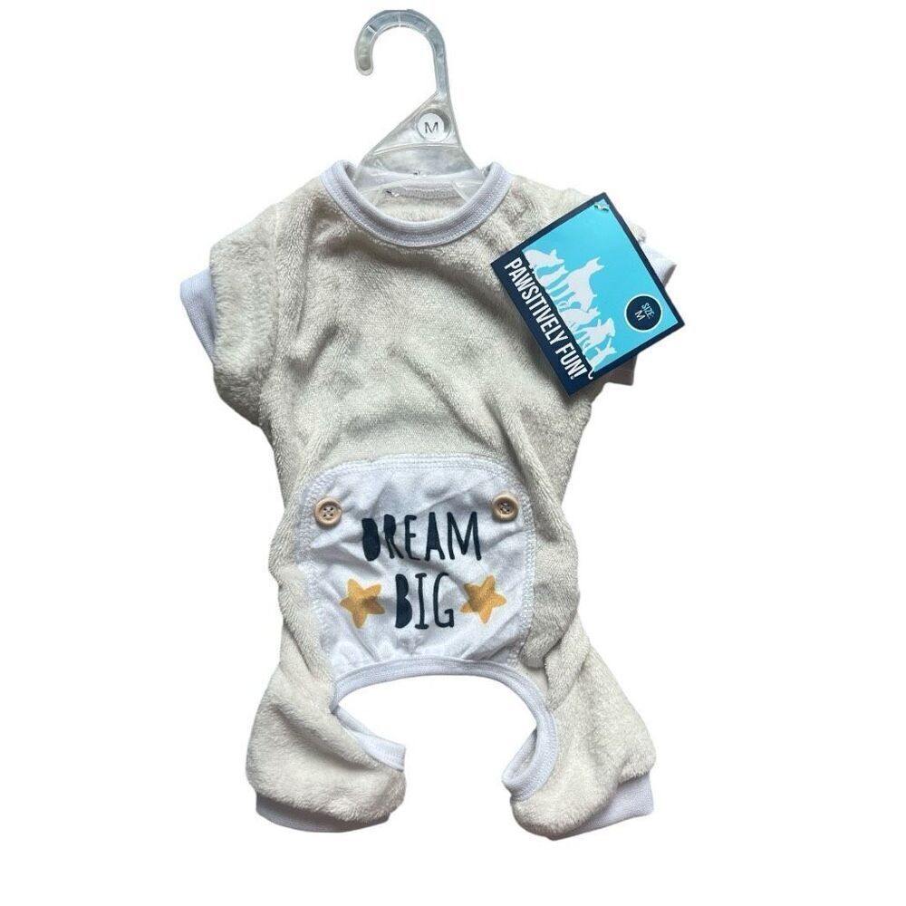 NWT Pawsitively Awesome Dog Dream Big Velour Pajamas Shirt - Sz M 11-13 “